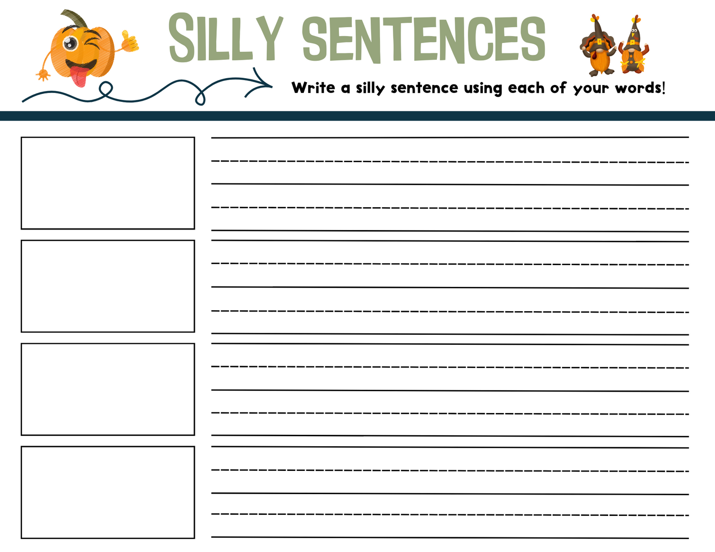 Spelling Word Work For ANY Spelling List (Gratitude Theme)