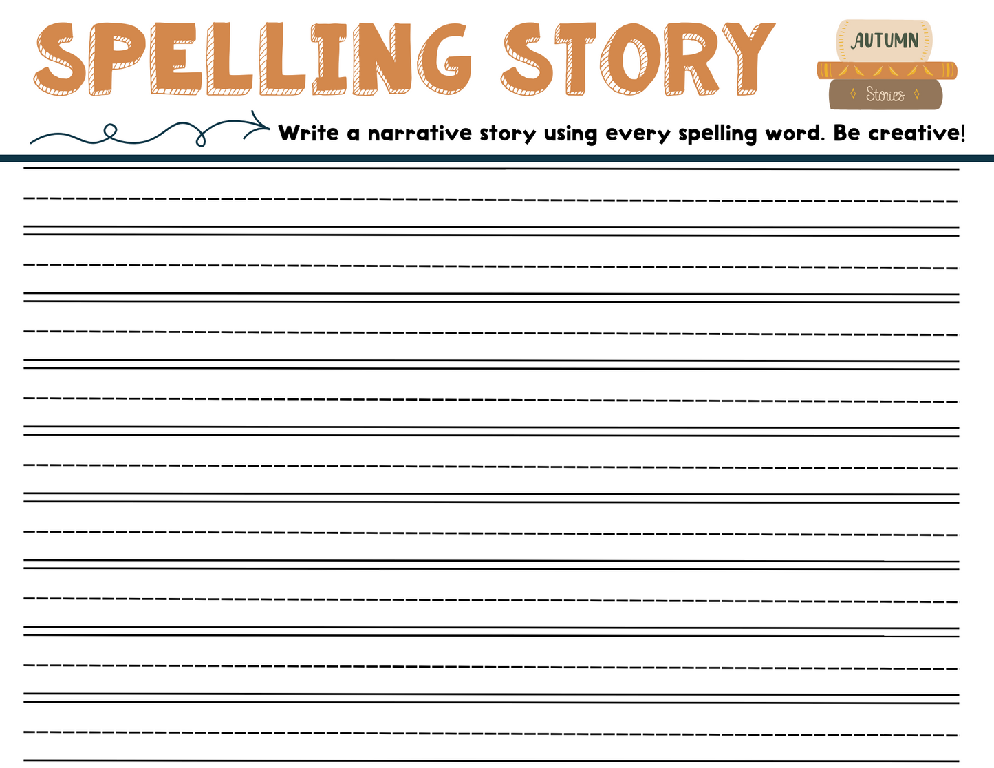 Spelling Word Work For ANY Spelling List (Gratitude Theme)