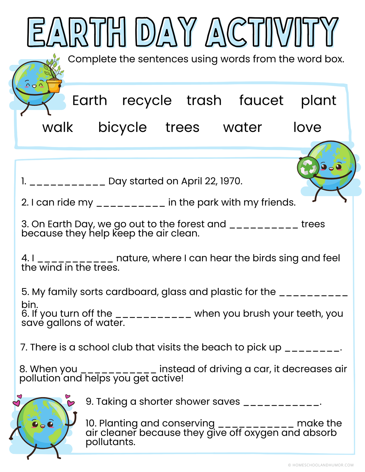 Earth Day Lessons and Activities