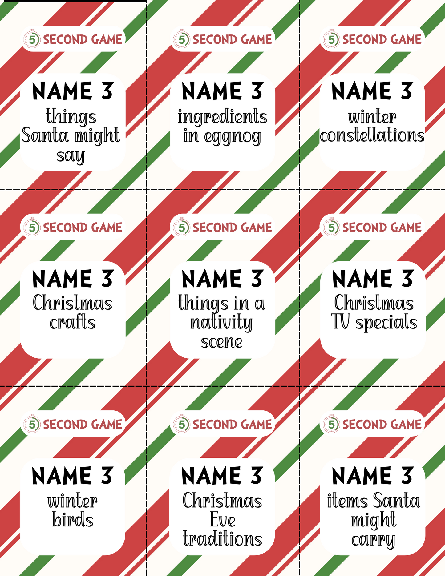 5 Second Game Christmas Edition | Christmas Party Games