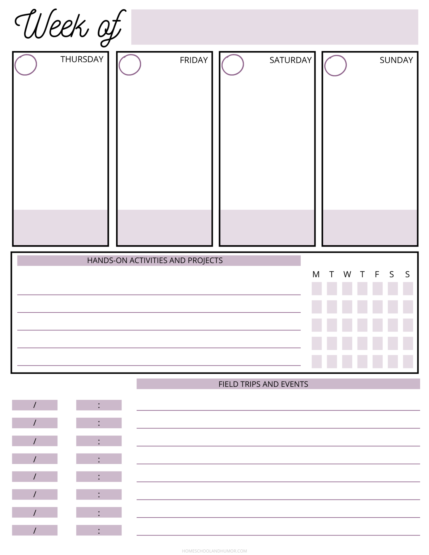 Maximum Unit Study Planner for Homeschool Unit Studies