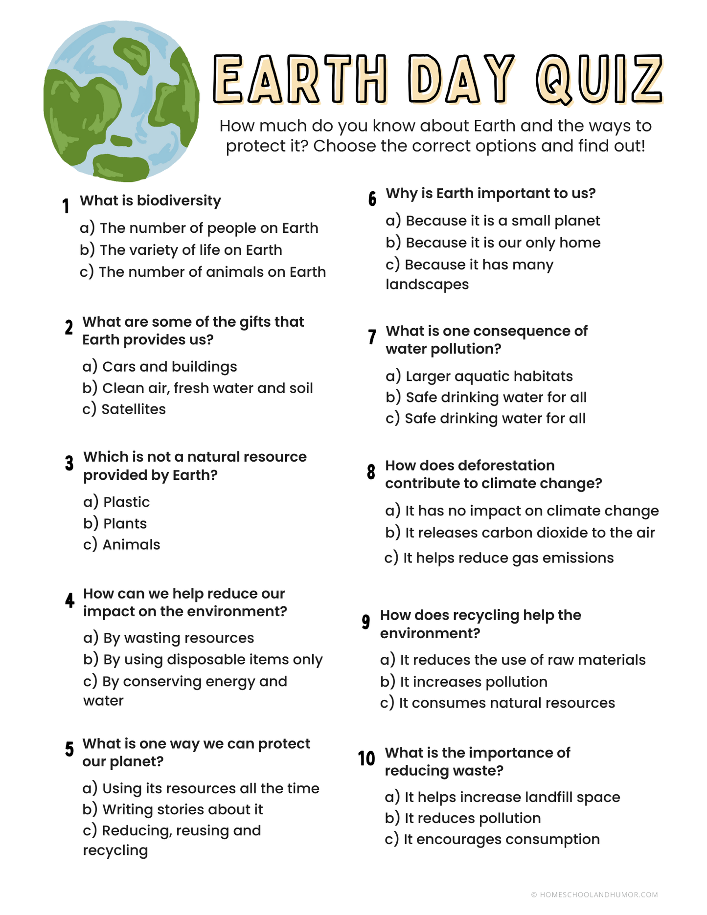 Earth Day Lessons and Activities