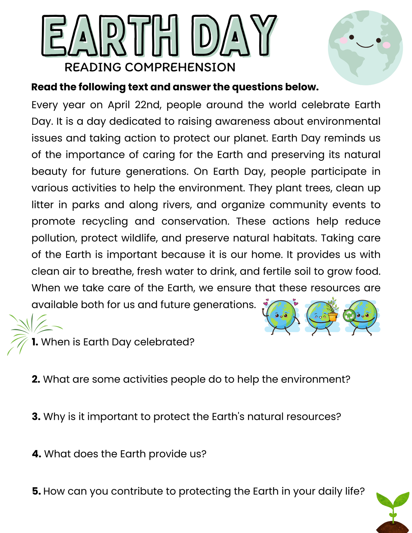 Earth Day Lessons and Activities
