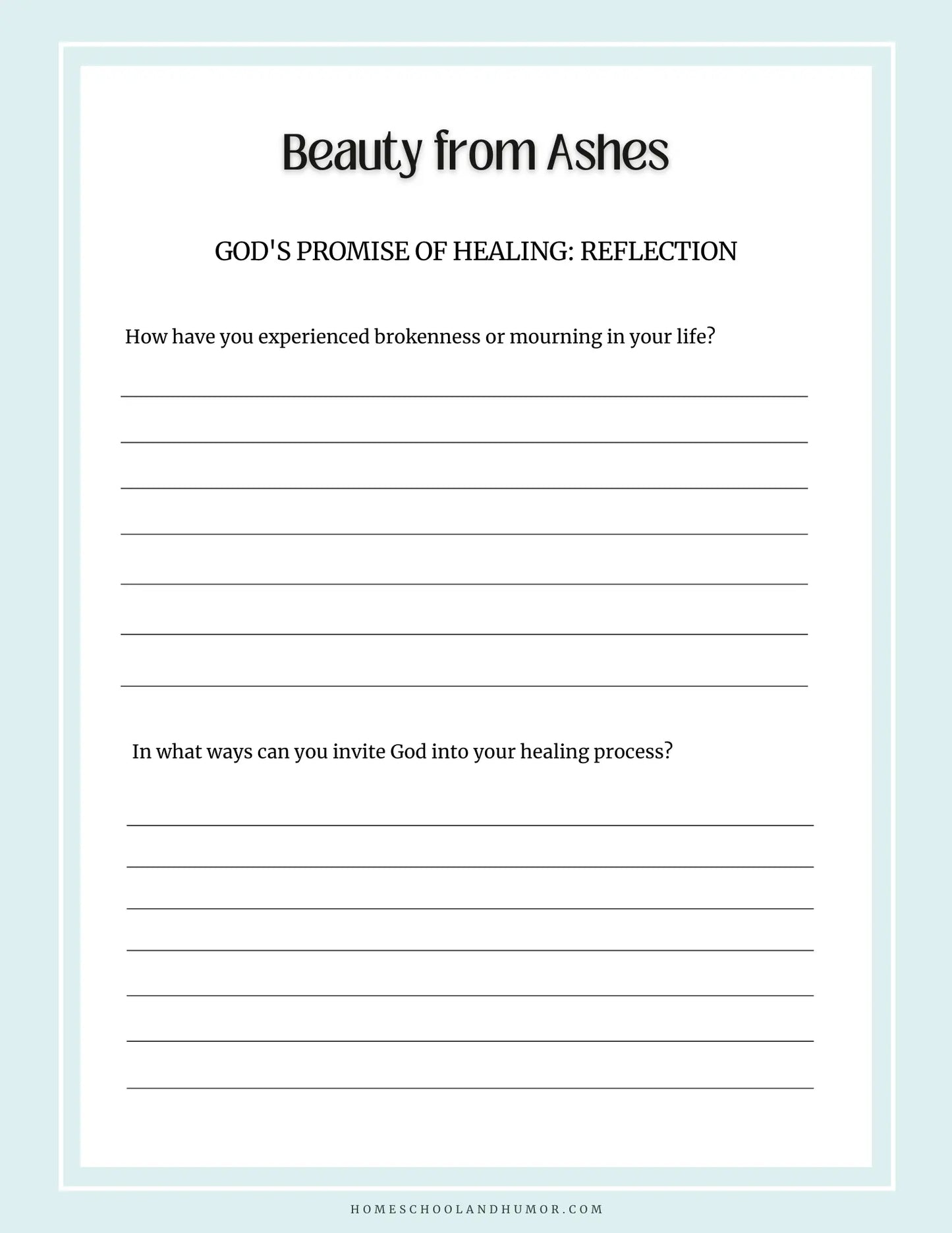 Beauty For Ashes Bible Lesson: What Does Beauty For Ashes Mean In The Bible Homeschool and Humor