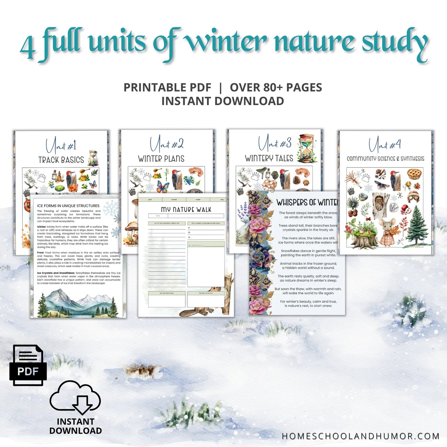 Tracks in the Snow: A Winter Nature Study For Homeschoolers Homeschool and Humor