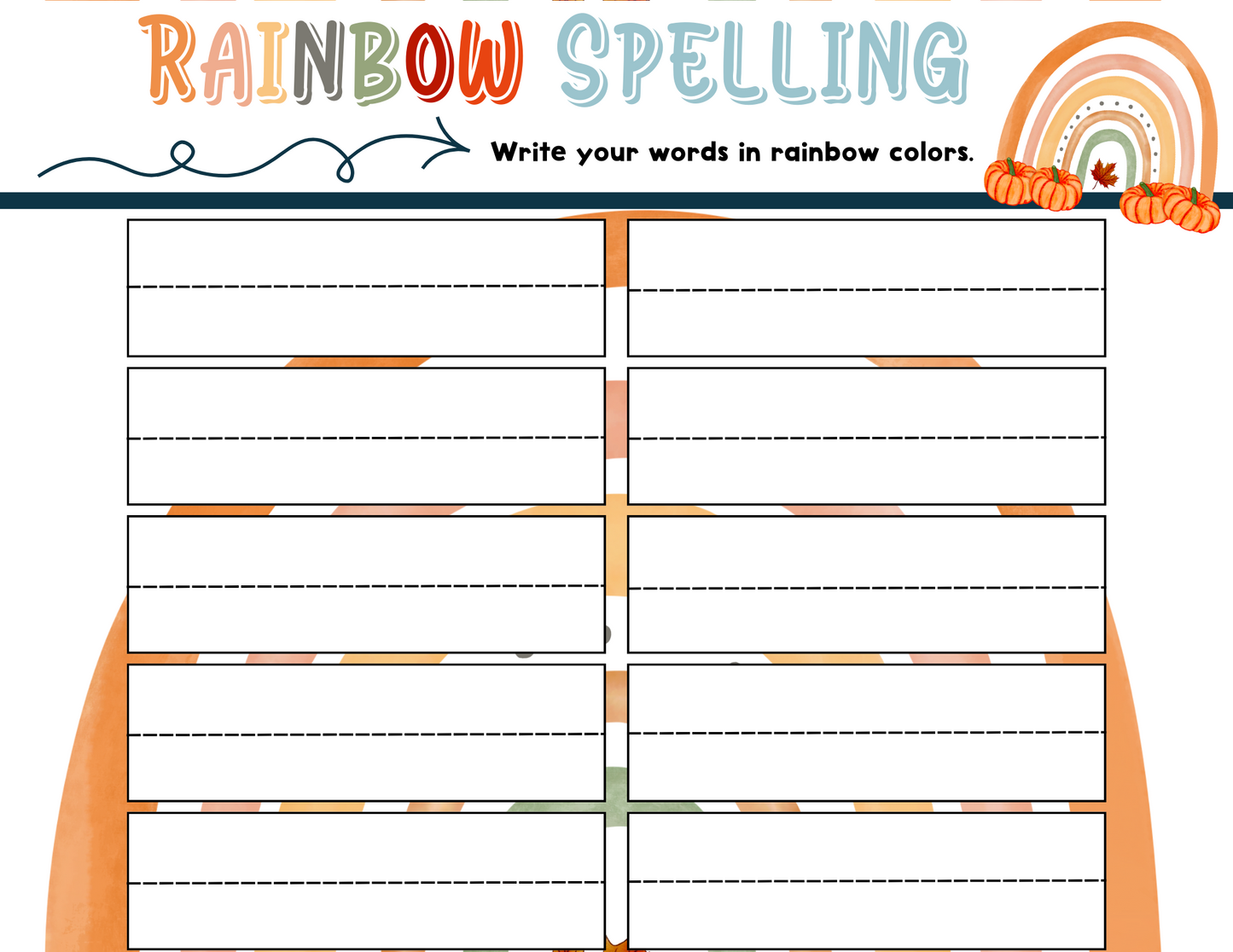 Spelling Word Work For ANY Spelling List (Gratitude Theme)