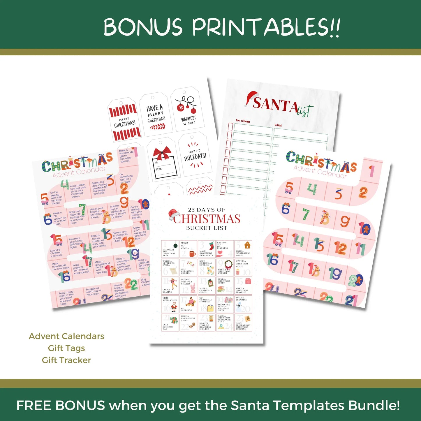 Santa Letters Templates Pack Homeschool and Humor