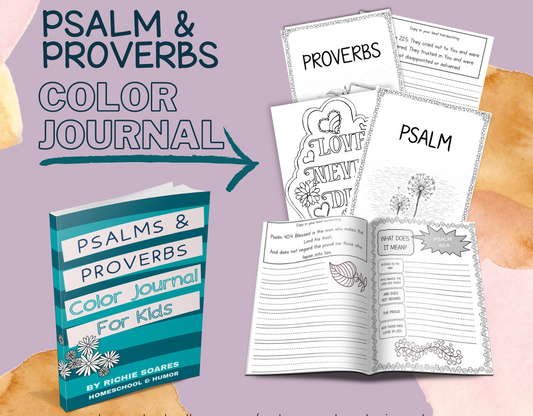 Psalm & Proverbs Color Journal For Kids