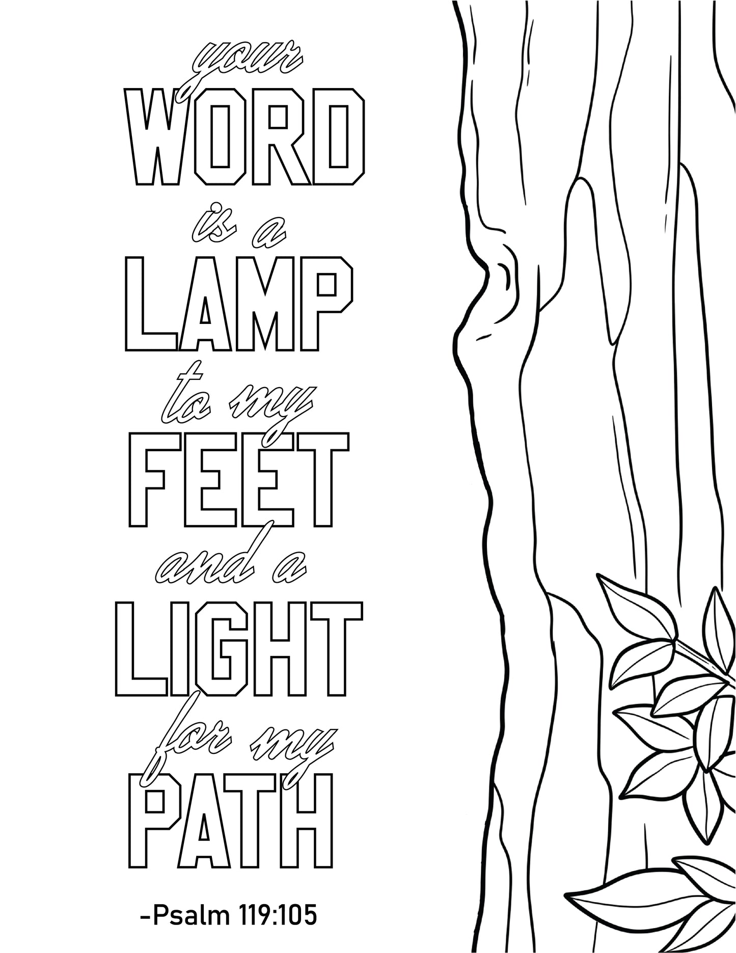 Walk by Faith Coloring Pages for Mom