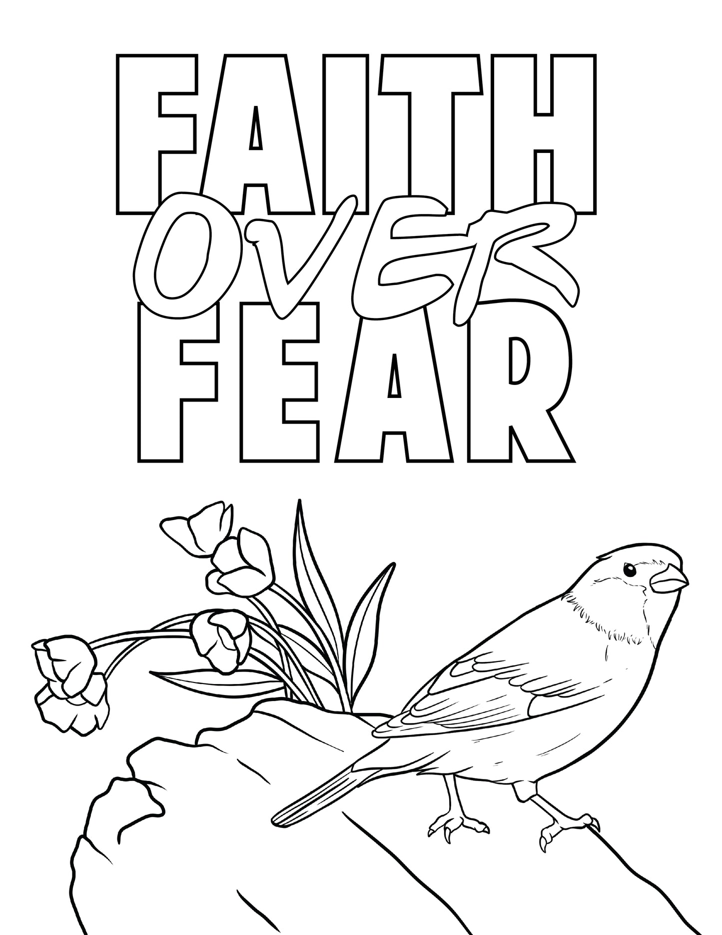 Walk by Faith Coloring Pages for Mom