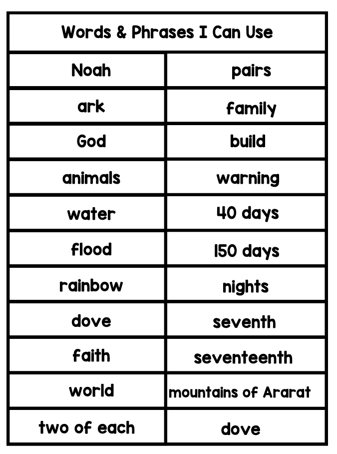 Noah's Ark Story Writing Book
