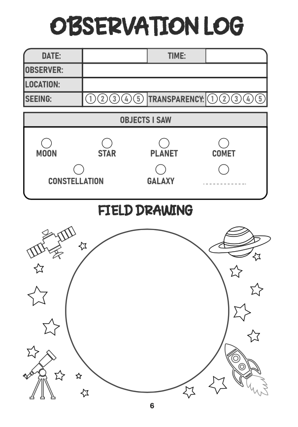 Astronomy Logbook for Kids