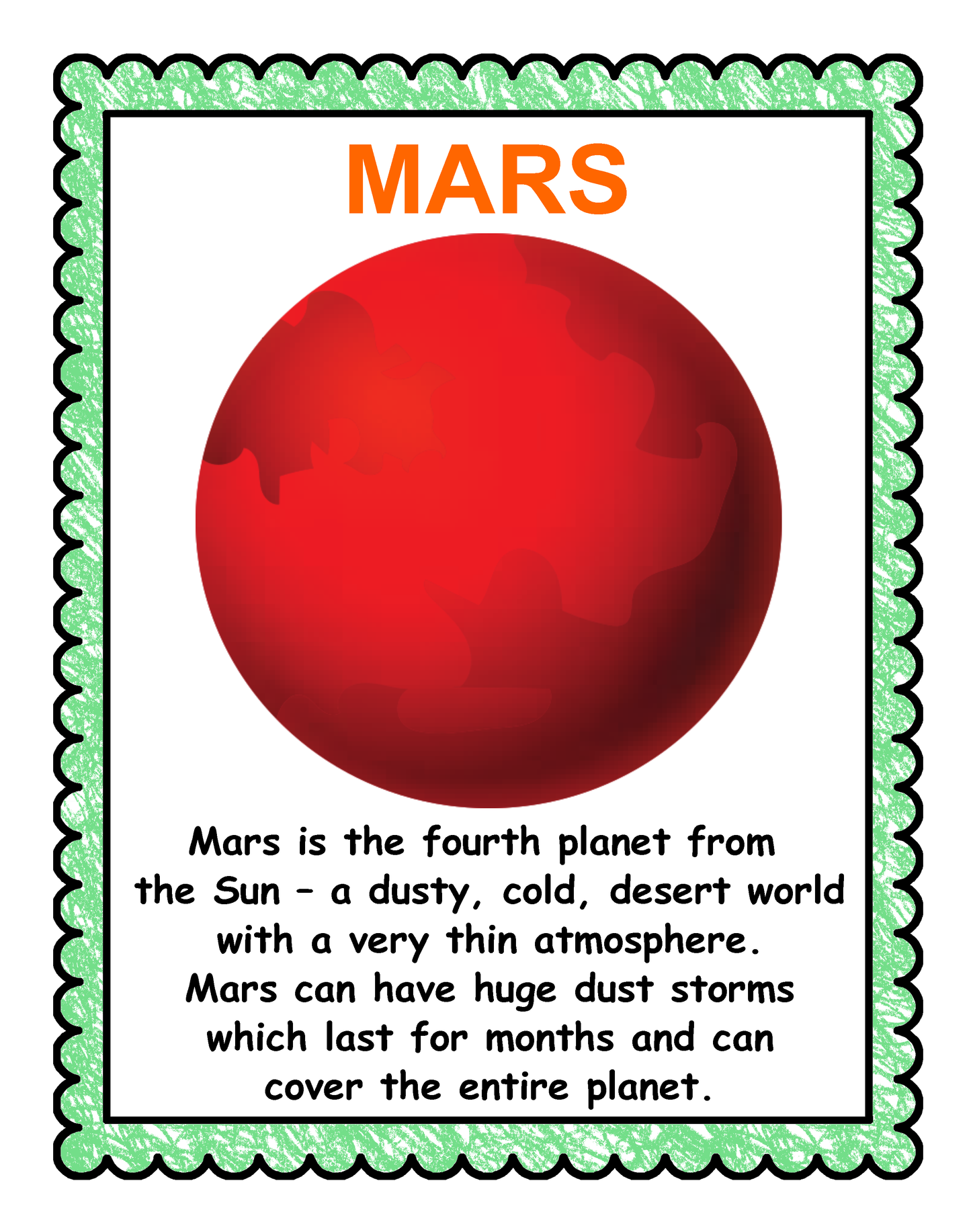 Planet Fun Fact Cards