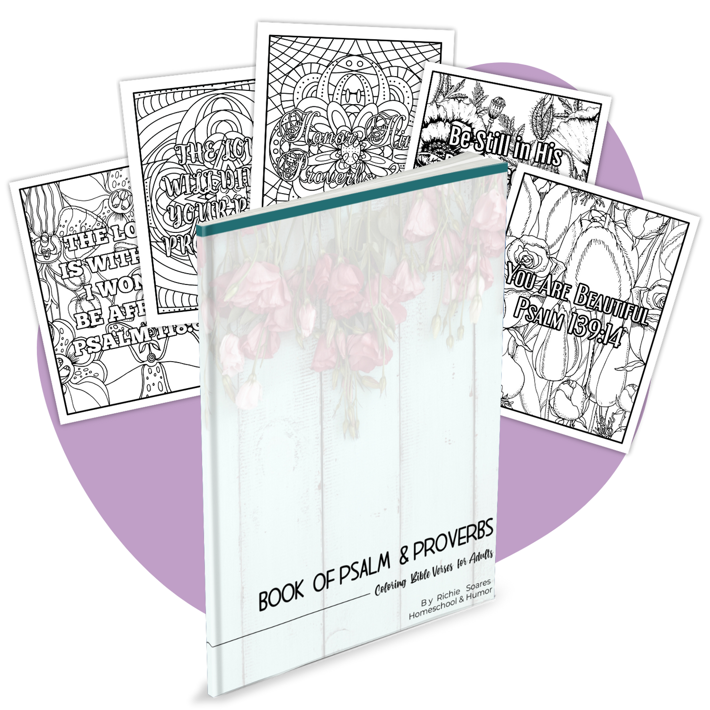 Books of Psalm & Proverbs Coloring Bible Verses for Moms