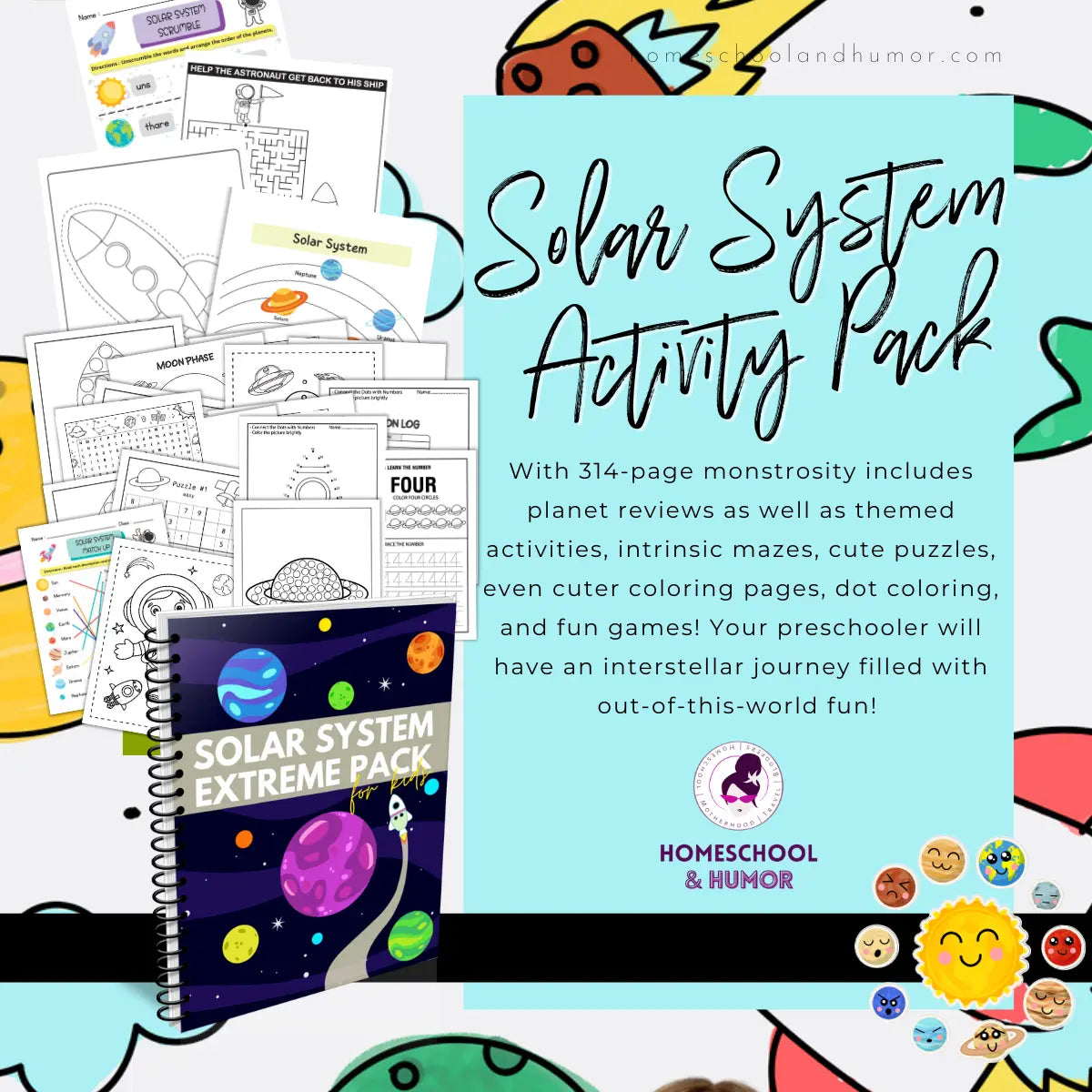 Solar System Activity Pack Homeschool and Humor