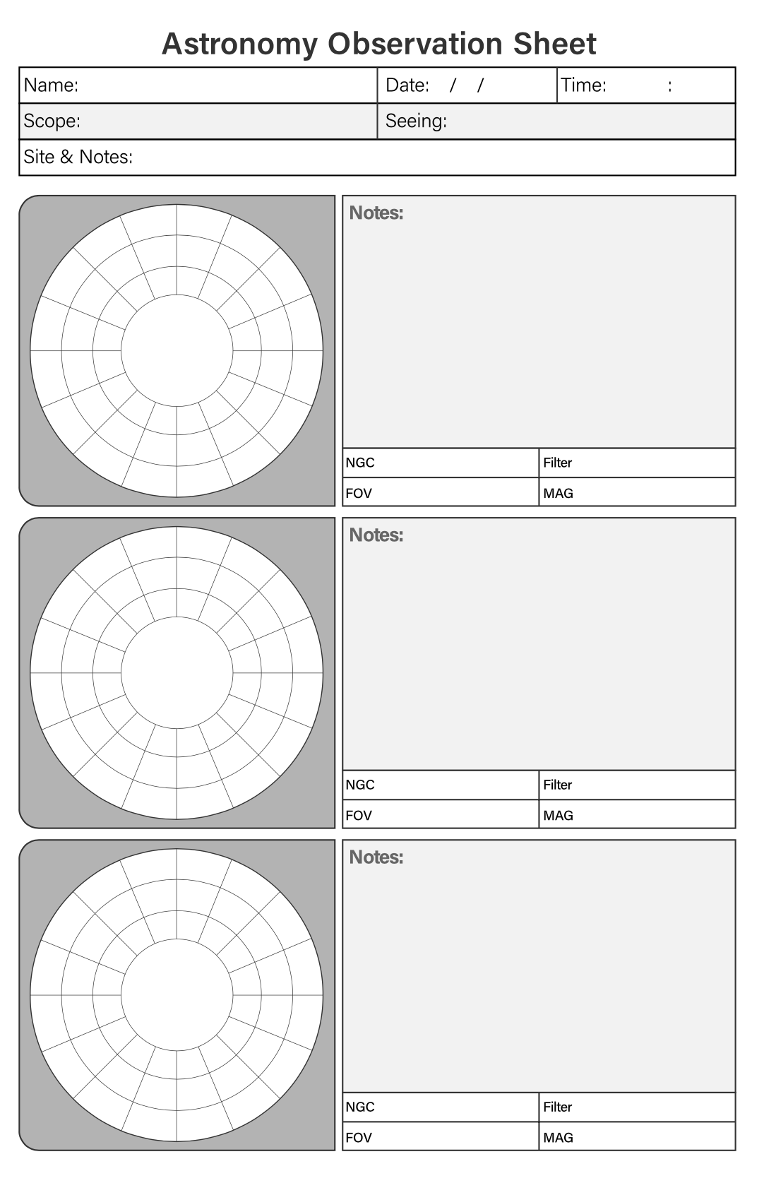 Astronomy Logbook for Teens