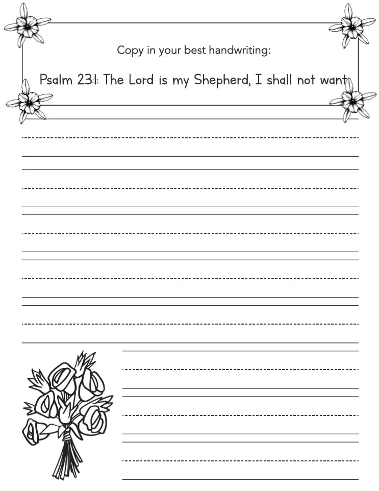 Psalm & Proverbs Color Journal For Kids Homeschool and Humor