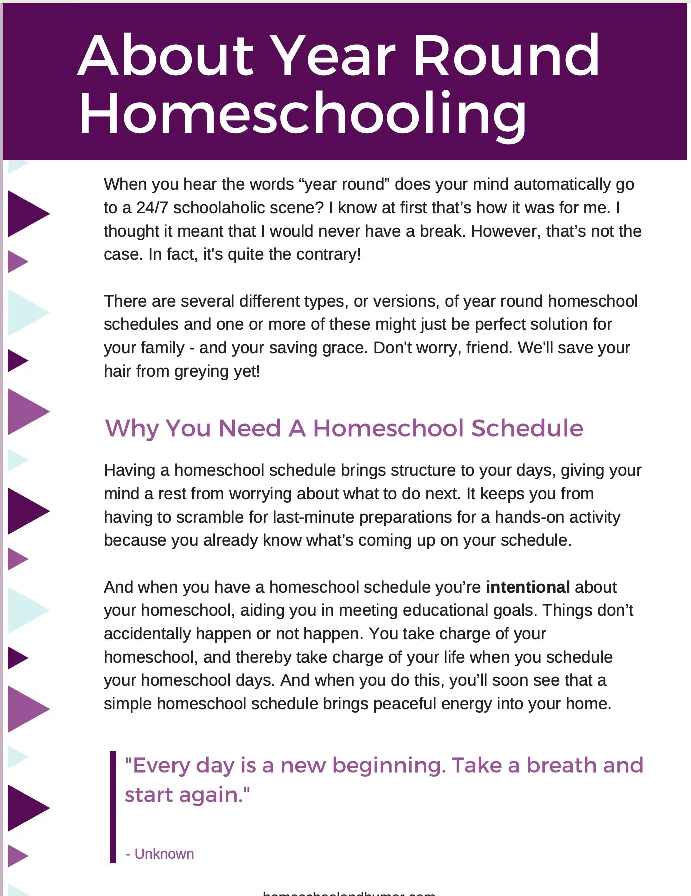 How To Homeschool Year Round Ebook Homeschool and Humor