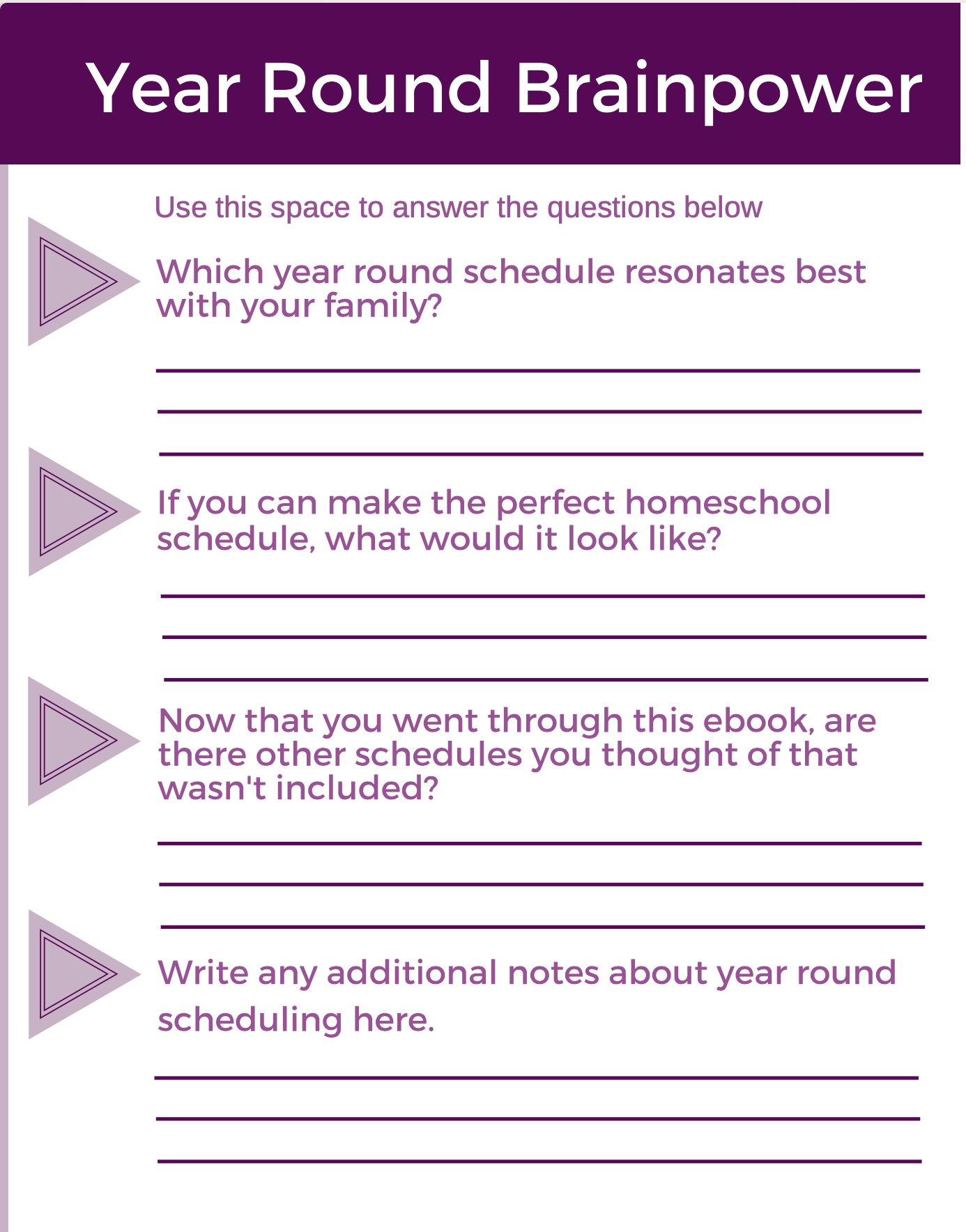 How To Homeschool Year Round Ebook