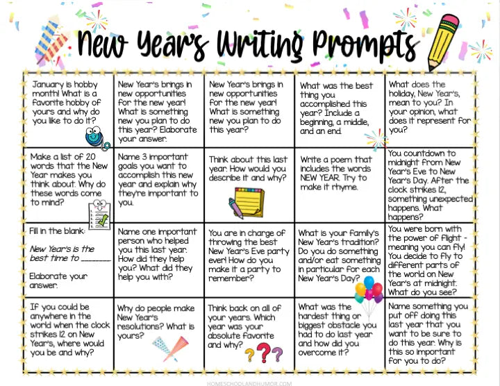 Write Through the Holidays All Year Long - 140+ Creative Writing Prompts For All Ages Homeschool and Humor