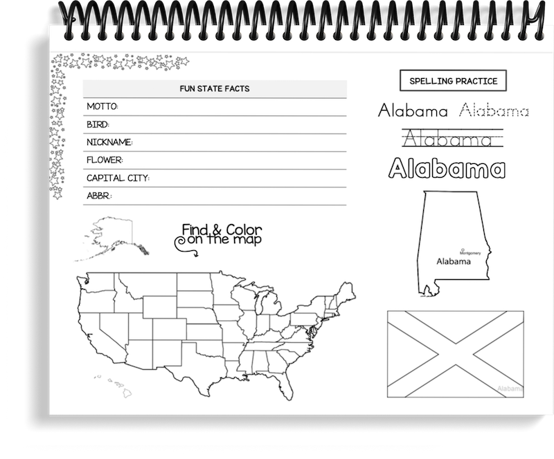 50 States Unit Study (PDF)