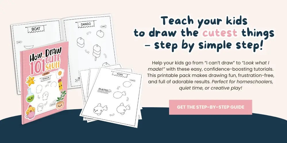How To Draw 101 Cute Stuff Homeschool Art Drawing Book Homeschool and Humor