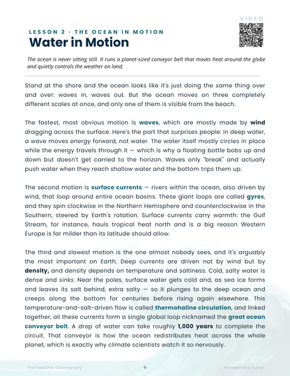 The Deep End: Oceanography Unit Study for Grades 6–12 - Homeschool and Humor