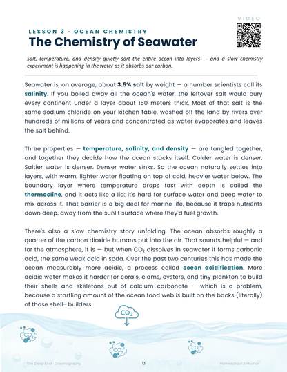 The Deep End: Oceanography Unit Study for Grades 6–12 - Homeschool and Humor