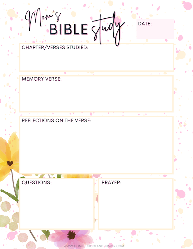 Mommy & Me Bible Study Journal (Digital Download)