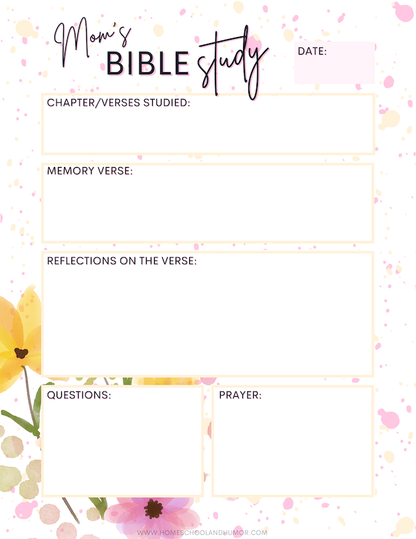 Mommy & Me Bible Study Journal (Digital Download)