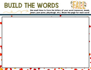 Spelling Word Work For ANY Spelling List (Gratitude Theme)