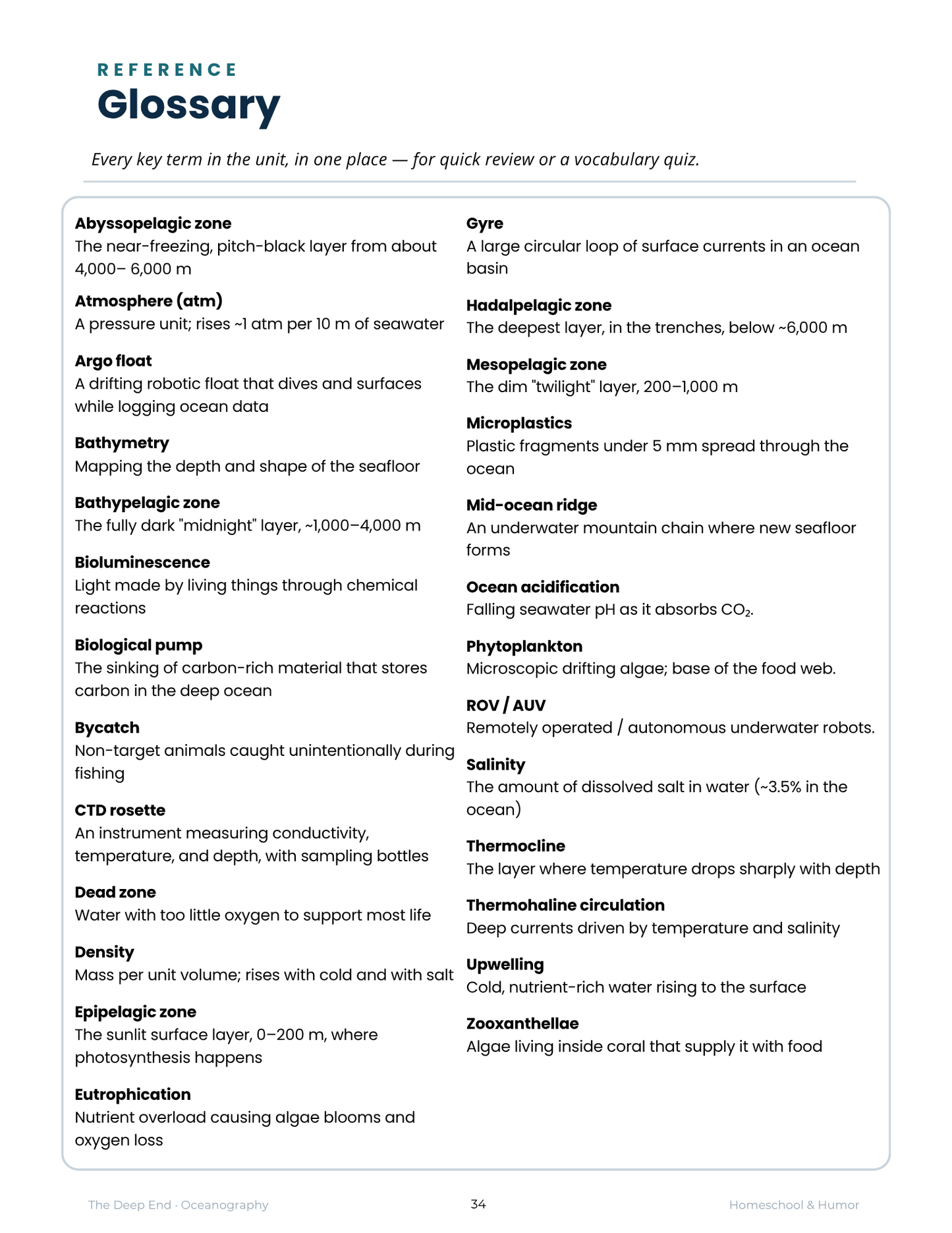 The Deep End: Oceanography Unit Study for Grades 6–12 - Homeschool and Humor