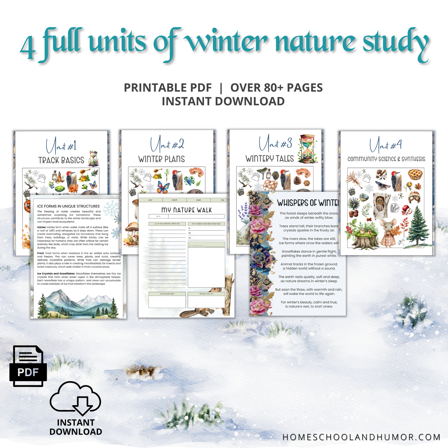 Tracks in the Snow: A Winter Nature Study For Homeschoolers