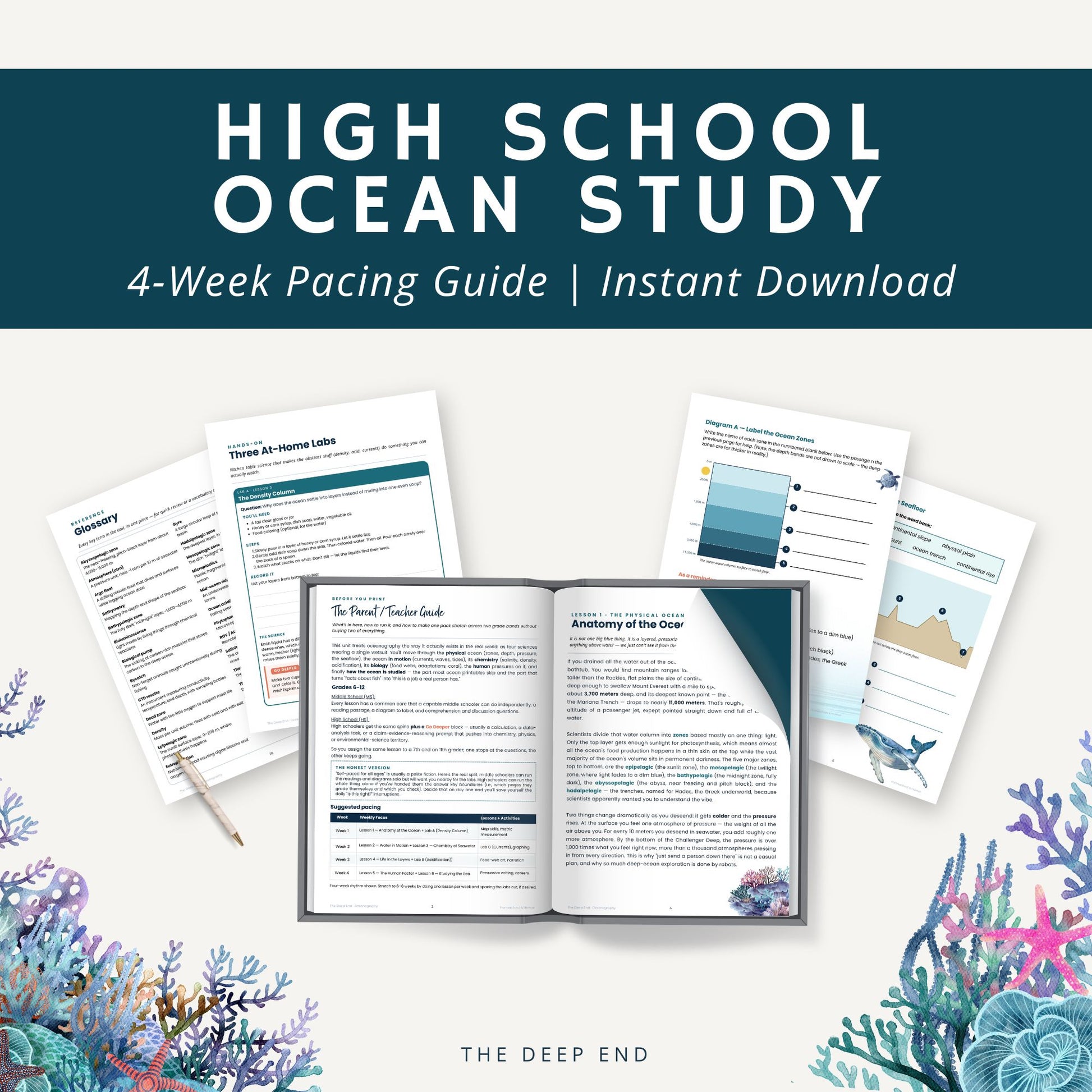 The Deep End: Ocean Unit Study for Grades 6–12 - Homeschool and Humor