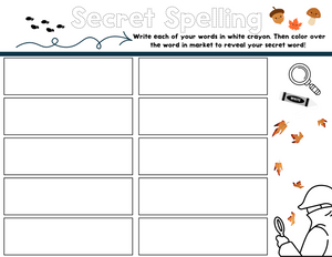 Spelling Word Work For ANY Spelling List (Gratitude Theme)