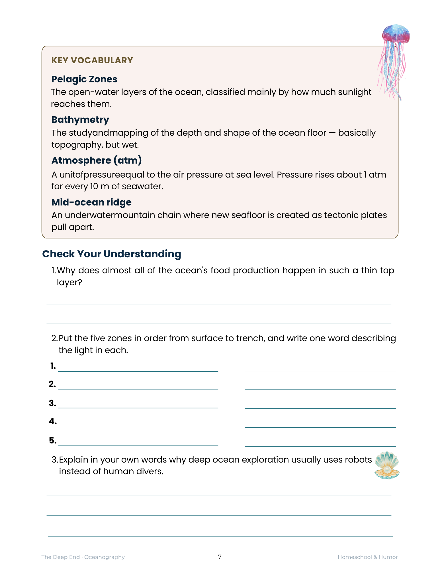 The Deep End: Oceanography Unit Study for Grades 6–12 - Homeschool and Humor
