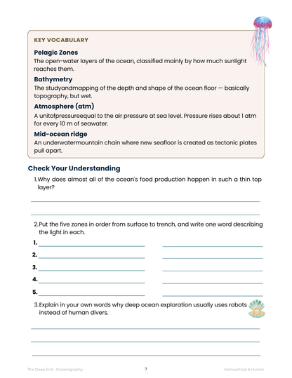 The Deep End: Oceanography Unit Study for Grades 6–12 - Homeschool and Humor