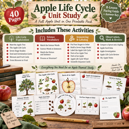 apple life cycle unit study