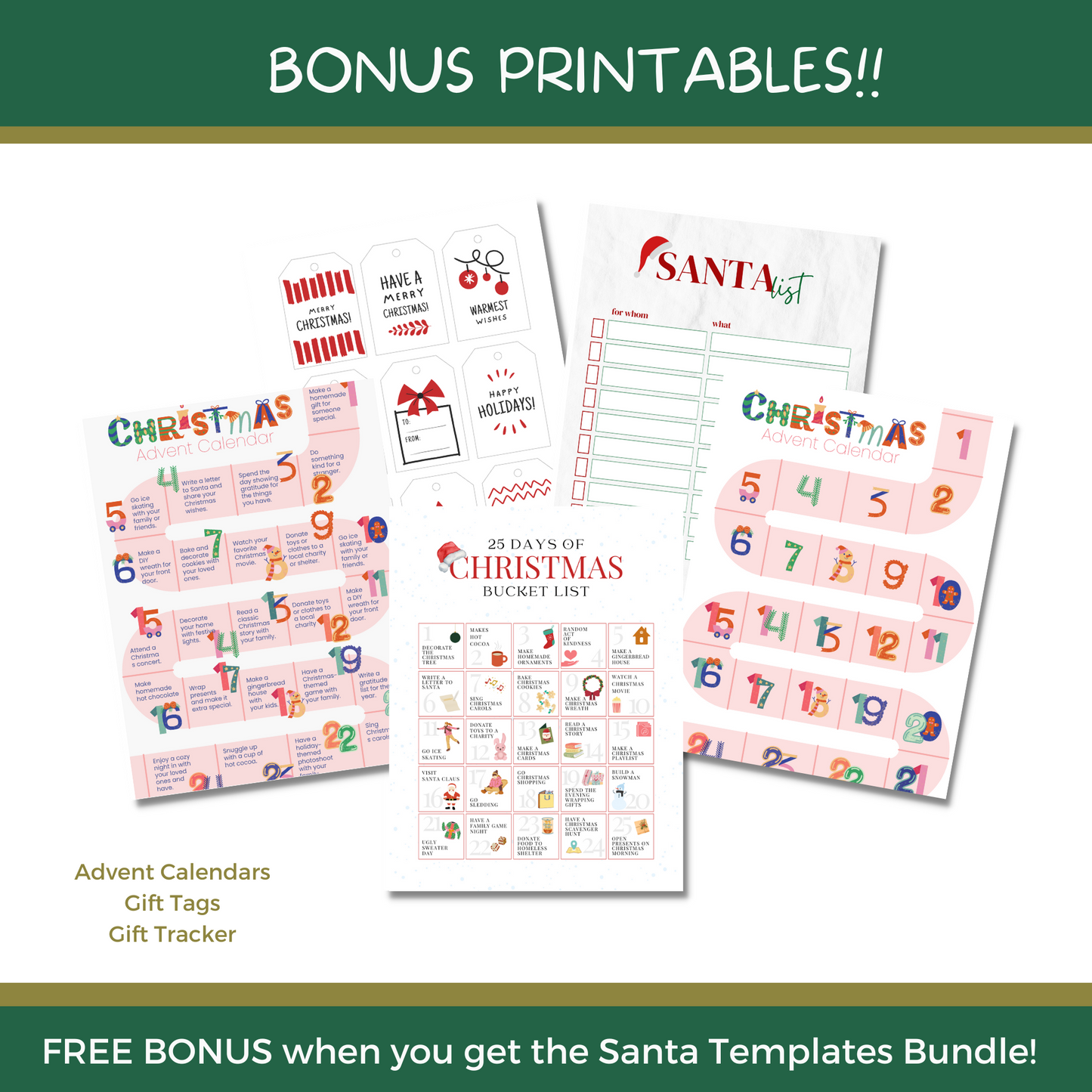 Santa Letters Templates Pack