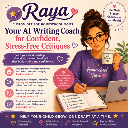 Raya the Positive Writing Feedback Generator Custom GPT | Homeschool GPT