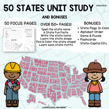 Load image into Gallery viewer, 50 States Unit Study (PDF)