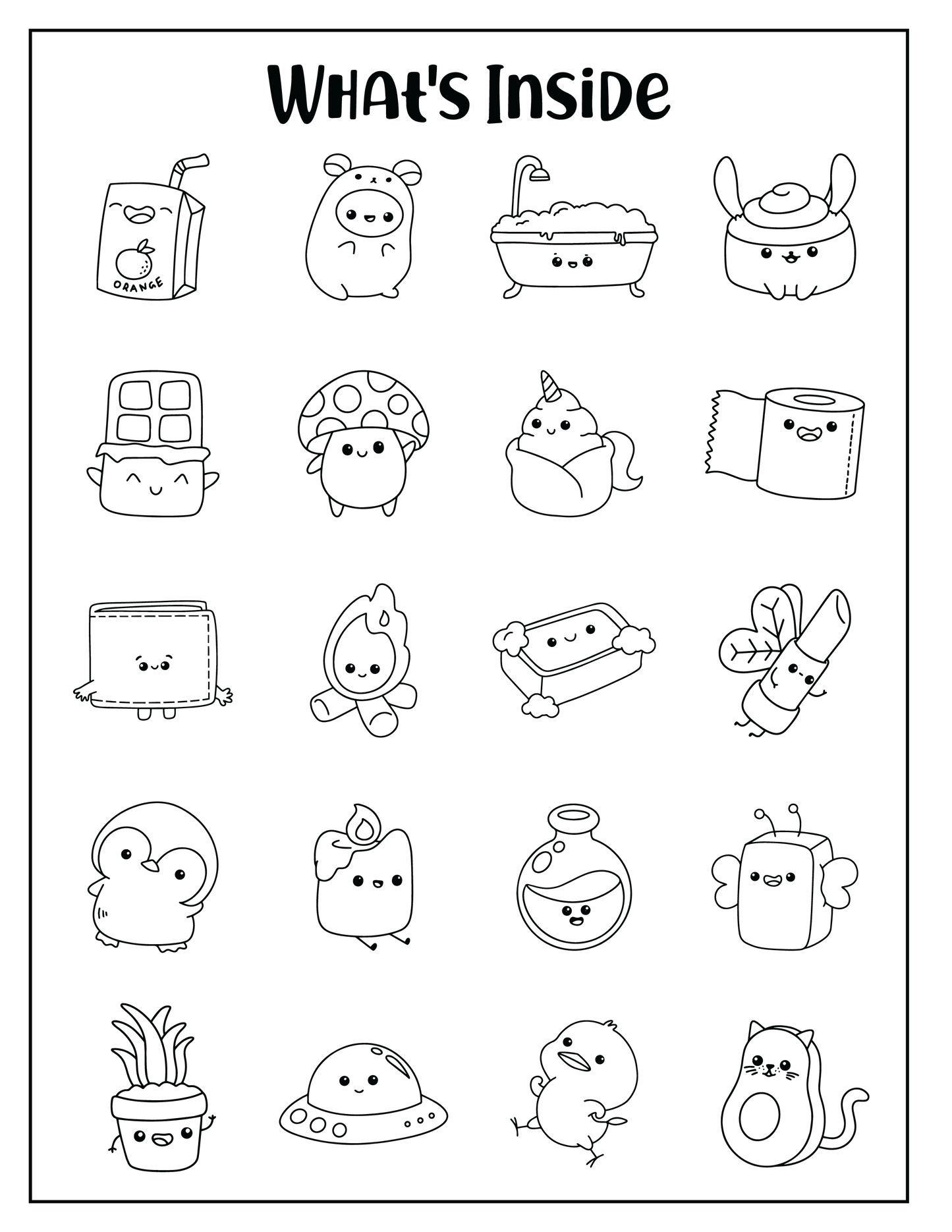 How To Draw 101 Cute Stuff Homeschool Art Drawing Book