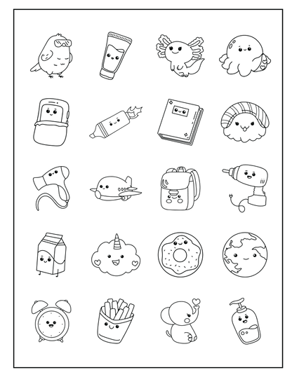 How To Draw 101 Cute Stuff Homeschool Art Drawing Book