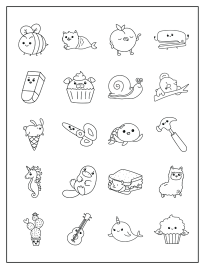 How To Draw 101 Cute Stuff Homeschool Art Drawing Book