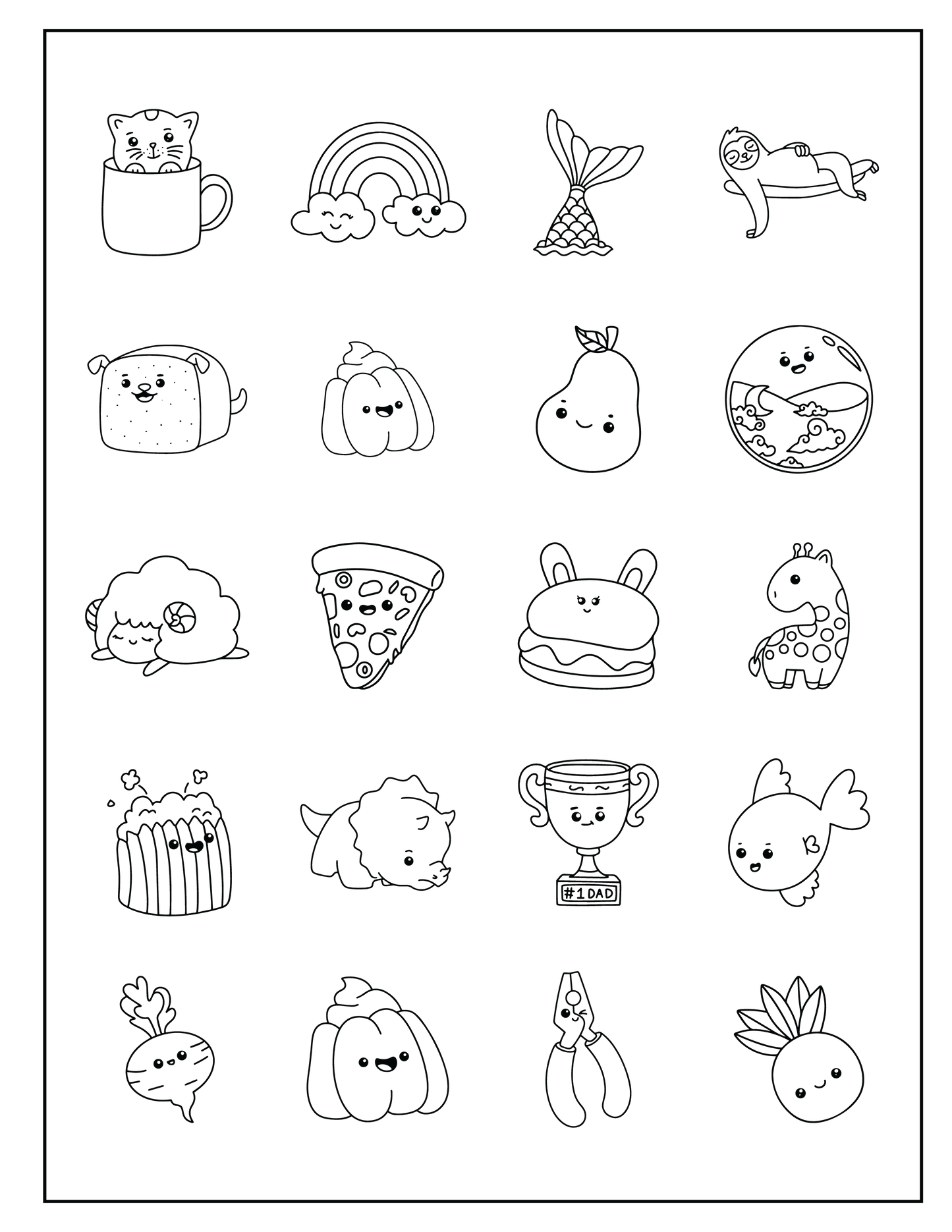 How To Draw 101 Cute Stuff Homeschool Art Drawing Book