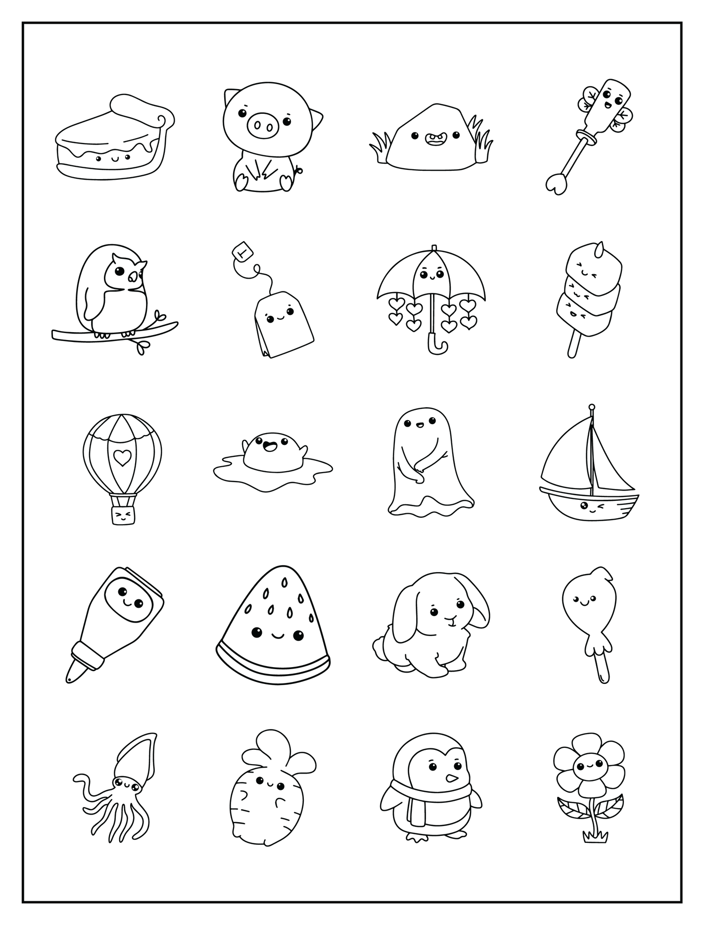 How To Draw 101 Cute Stuff Homeschool Art Drawing Book