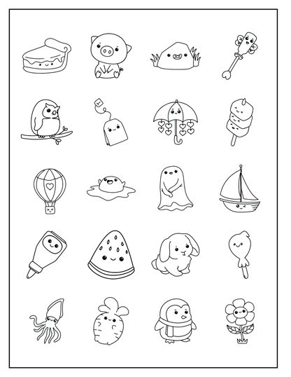 How To Draw 101 Cute Stuff Homeschool Art Drawing Book