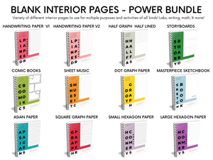 Blank Notebook Pages Power Bundle | Blank White Pages | Blank Story Pages