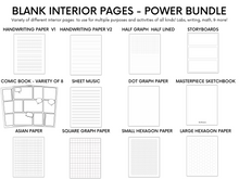 Load image into Gallery viewer, Blank Notebook Pages Power Bundle | Blank White Pages | Blank Story Pages