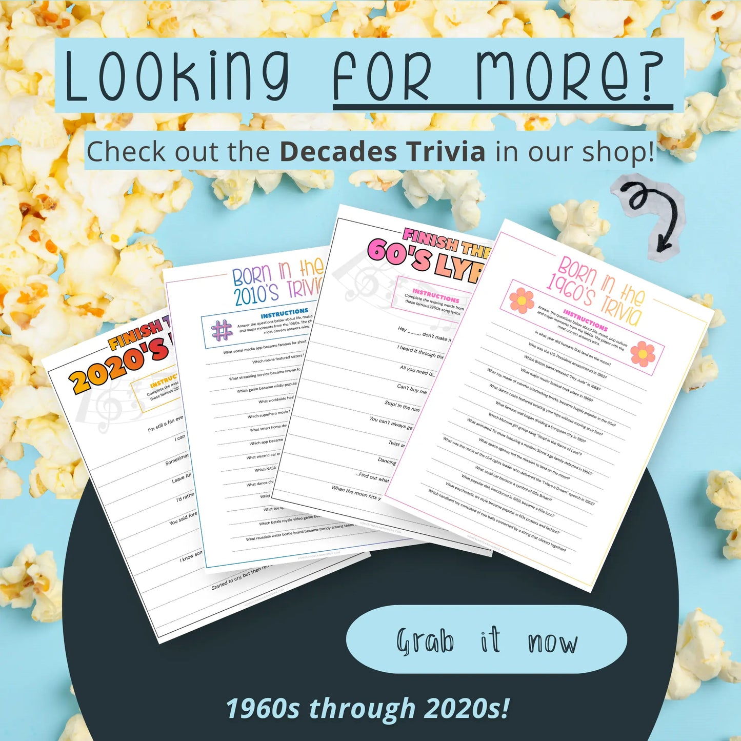 Movie Trivia Game Pack Homeschool and Humor